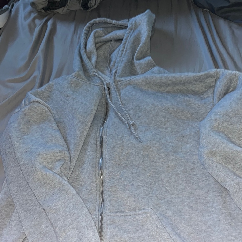 Grey zip up